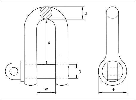 small d shackles pattern 97S - BS 3032