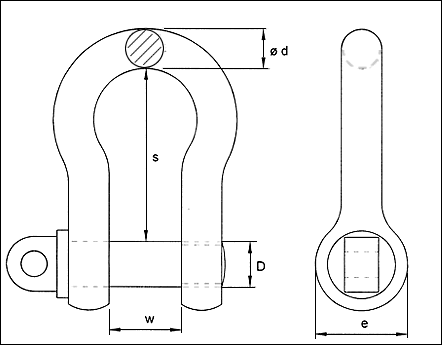 large bow shackles pattern 98L - BS3032