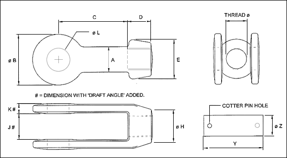 clevises pattern 163