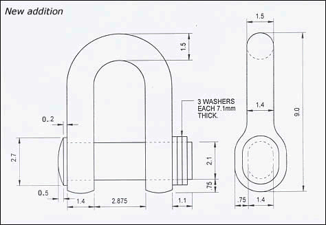 anchor clench shackles for use with chain cable