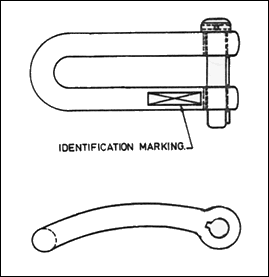 shackle with joggle bolt