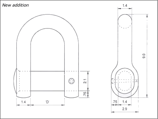 anchor end shackles for use with chain cable