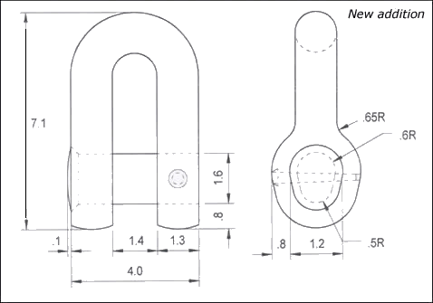 joining shackles for use with a chain cable